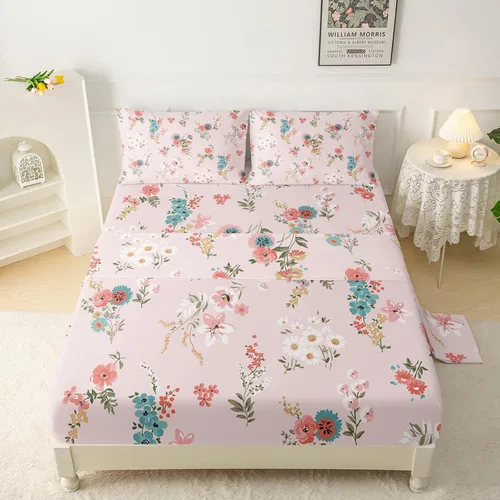 Miniatura 21 de QOOMO Sábanas Kawaii de Conejo para Niños Tamaño Twin, Juego de Sábanas de Cama Kawaii Bunny con Bolsillo Profundo de 16", Juego de Sábanas