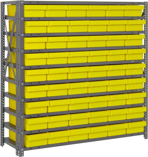 Miniatura 148 de Quantum QSBU-245BK Heavy Duty Shelving Unit with (7) Shelves and (24) QUS245 Black Bins for Garage Warehouse Storage Distribution 400 lb Load