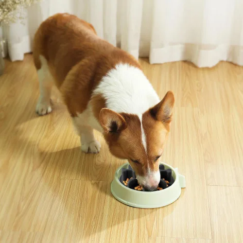 Miniatura 2 de Inserto de Cuenco para Perros de Rompecabezas de Silicona Suave Anti-Asfixia, Comedero Antideslizante de Alimentación Lenta para Cuencos Elevados