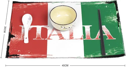 Miniatura 2 de Italia National Pridees Placemats Set of 6 Resistant Table Mats Washable Place Mats for Dinner Party Table Decoration