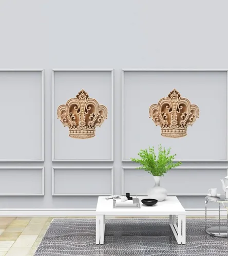 Miniatura 6 de Apliques de madera Onlays decorativos para muebles tallados para puerta de cama, armario, decoración larga sin pintar de madera tallada