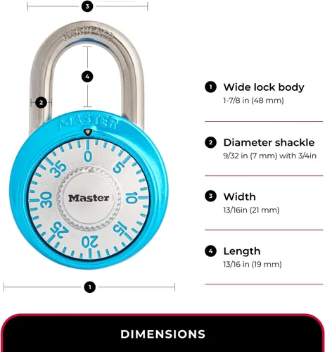 Miniatura 6 de Cerradura de combinación Master Lock 1561, 1561DLTBLU