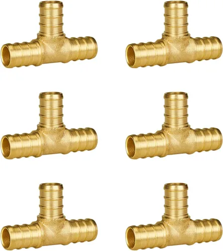 Miniatura 26 de SUNGATOR Paquete de 50 accesorios Pex de 1/2" en T, accesorios Pex de 1/2 pulgada en T, sin plomo, de latón, certificados NSF