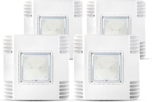 Miniatura 9 de OSTEK Luz LED para toldo de 150 W, para gasolinera, luz de techo de 5700 K, clasificación para exteriores (equivalente a 800 W HID/HPS), luces