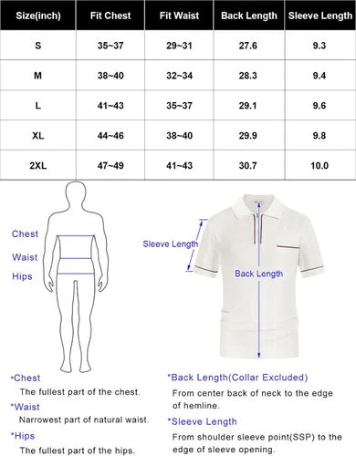 Miniatura 7 de GRACE KARIN Polo de punto transpirable para hombre, textura ligera, camisas de golf