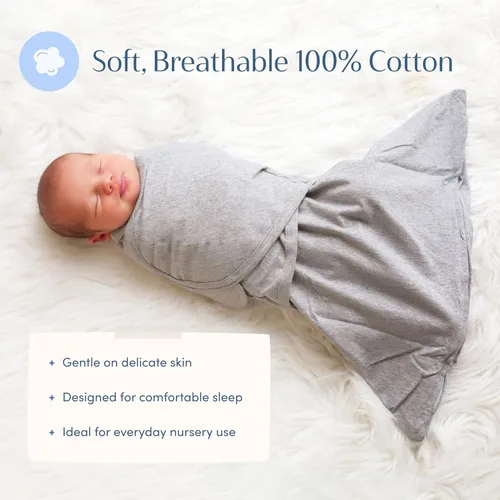 Miniatura 5 de SleepingBaby Zippy - Manta de transición para recién nacido, 100 % algodón, con cremallera inferior, segura, transpirable para un sueño más seguro