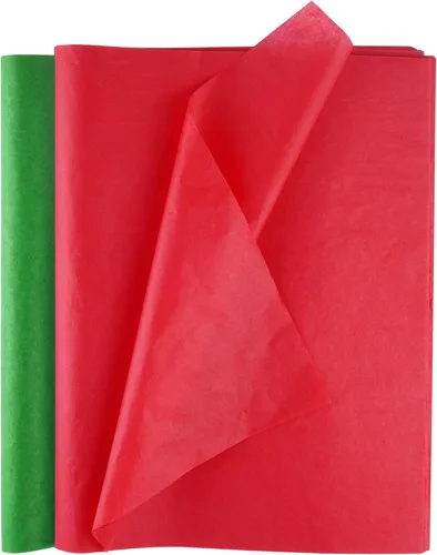 Miniatura 8 de TUPARKA 60 hojas de papel de seda dorado, papel de seda de Navidad, papel de envolver, papel de regalo para bricolaje y manualidades, decoración