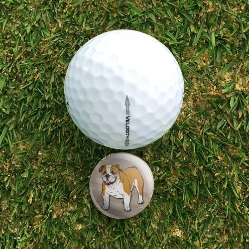 Miniatura 3 de GRAPHICS & MORE Pinza para sombrero de golf con marcador magnético de bola de Bulldog Inglés