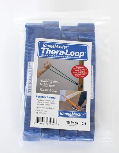 Miniatura 8 de RangeMaster Anclajes de puerta TheraLoop │ Antideslizante │ Complementa bandas o tubos de ejercicio │ Ideal para hacer ejercicio o fortalecer Azul