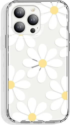 Miniatura 41 de GYZYA Funda transparente para iPhone 14 y iPhone 13 de 6.1 pulgadas con diseño de patrón, funda protectora delgada de TPU + parachoques a prueba