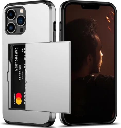 Miniatura 33 de Nvollnoe Funda para iPhone 12/12 Pro con Portarjetas [Almacena 5 Tarjetas] Funda Cartera de Doble Capa Resistente de Servicio Pesado a Prueba