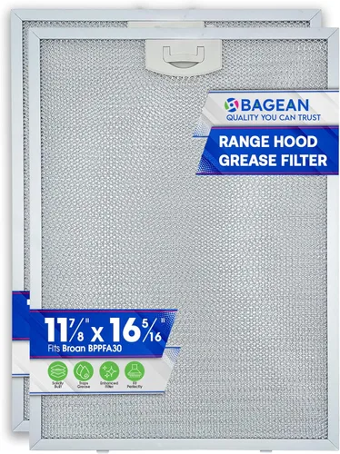 Bagean Filtro de Ventilación para Campana de Estufa 11.81" x 16.25" BPPFA30 Compatible con Filtro de Repuesto para Campana Extractora Broan - Malla