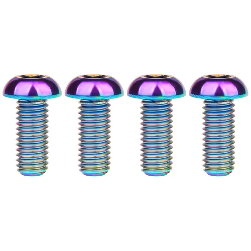 Miniatura 13 de Tornillos de cabeza de botón de titanio M8 15 20 25 30 1.378 in, paquete de 4 (M8x15mm, negro)