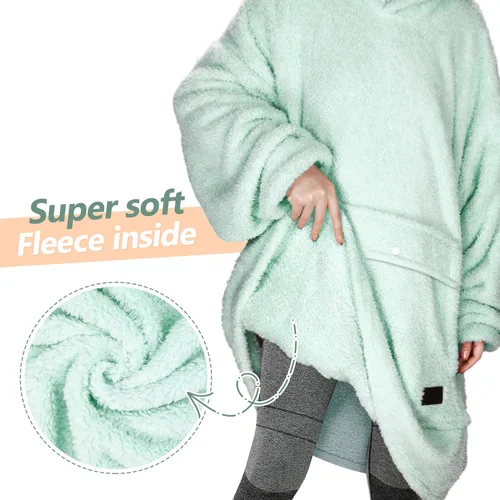 Miniatura 3 de Catalonia Sudadera extragrande tipo manta con capucha, sudadera de forro polar para descansar, regalo para adulto, mujer, hombre, niños, esposa