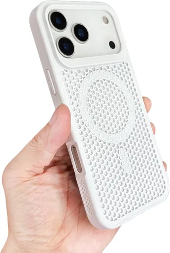 Miniatura 17 de Funda para iPhone 17 Pro Max, [compatible con MagSafe] doble capa de disipación de calor de panal de abeja, funda protectora transpirable y a prueba