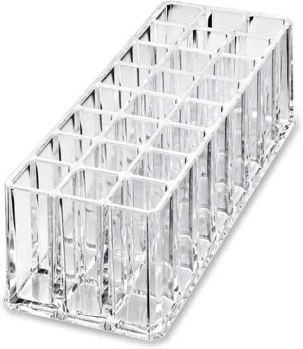 Miniatura 2 de Organizador de perfume acrílico con rodillo Rollerball, soporte de fragancia de belleza, 24 espacios de organización, contenedor recargable, estuche