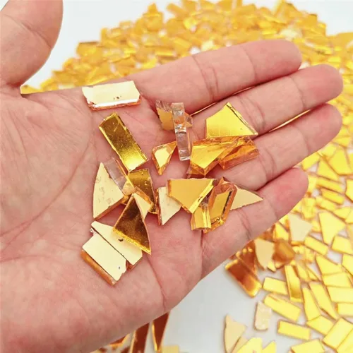Miniatura 4 de Azulejos de mosaico de cristal irregulares de 1.1 libras, mosaico pequeño, pasatiempos para niños, artesanías de cristal hechas a mano para serie