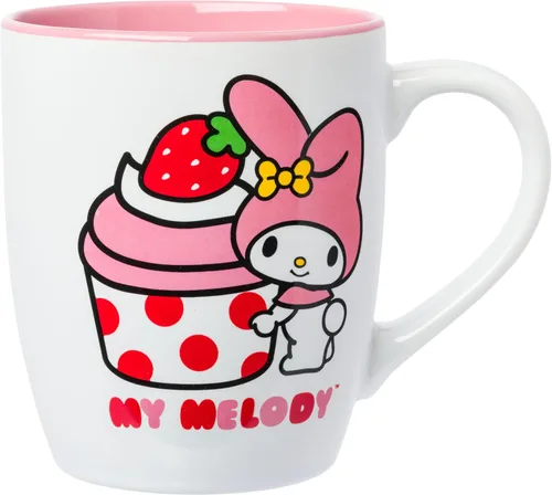 Miniatura 31 de Silver Buffalo Sanrio Hello Kitty - Taza de cerámica con lunares rojos y blancos, 20 onzas Hello Kitty lunares rojos y blancos