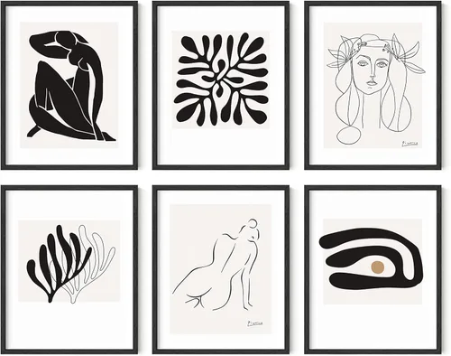 Miniatura 13 de HAUS AND HUES Henri Matisse y Picasso - Juego de 6 pinturas famosas, sin marco, 11 x 14 pulgadas Sin títulos