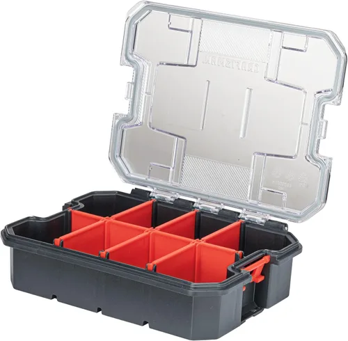 Miniatura 3 de CRAFTSMAN VERSASTACK Organizador de almacenamiento, organizador de piezas pequeñas, 8 compartimentos, tapa incluye pestillo seguro (CMST17827)