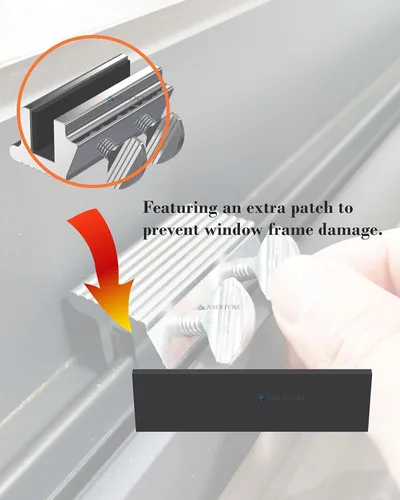 Miniatura 4 de Juego de 10 barras de seguridad para ventanas correderas para mejoras y protección del hogar, de aleación de aluminio, para ventanas correderas