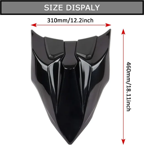 Miniatura 5 de Cubierta de capó para asiento de pasajero trasero para Ninja 650 Z650 2017 2018 2019 2020 2021 2022 2023 2024 (pintura de fibra de carbono)
