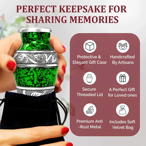 Miniatura 4 de Mini urnas para cenizas humanas, juego de 4 urnas de recuerdo para hombres y mujeres, elegantes urnas pequeñas conmemorativas para cenizas