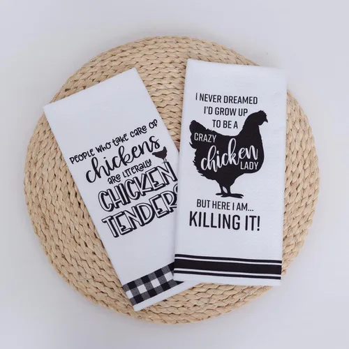 Miniatura 5 de LXOMILL Regalos Divertidos de Pollo, Regalos Locos para Damas de Pollo, Toallas de Cocina Divertidas de Pollo para Mujeres, Decoración de Pollo