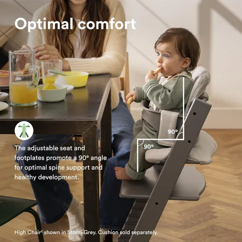 Miniatura 6 de Stokke Tripp Trapp Silla alta 2, natural, incluye silla + juego de bebé con arnés extraíble para niños de 6 a 36 meses, ajustable, ergonómica