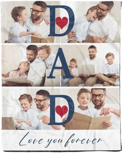 Miniatura 31 de D-Story Manta de hijo, divertidas mantas personalizadas con fotos, regalo para papá, manta de disfraz, regalo para hija, regalos personalizados