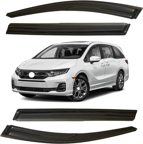 Miniatura 30 de Viseras para ventanas para Mazda 3 Sedán 4 puertas 2004 2005 2006 2007 2008 2009 estilo JDM Mugen, deflector de viento, protector solar y de lluvia