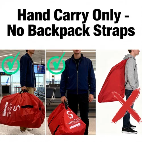 Miniatura 3 de Bolsa de viaje para asiento de coche SLYNNAR para avión - Compatible con asientos de coche convertibles, portabebés y asientos de seguridad, Negro