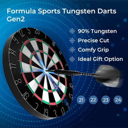Miniatura 5 de Formula Sports Juego de dardos de metal 90% tungsteno, juego de dardos profesionales de punta de acero de 0.74 oz/0.78 oz/0.81 oz/0.85 oz, con ejes