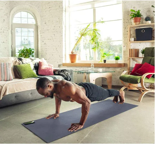 Miniatura 9 de Thick High Density Yoga Mat Exercise Equipment Gym Floor Mat, Thick 72 x 24” Non-Slip Workout Fitness Home Pilates Mat for Women & Men