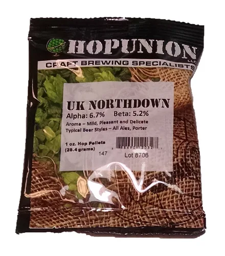 Miniatura 7 de HopUnion 2014A importó pellets de lúpulo para la fabricación de cerveza casera (melón alemán-casco), 1 oz