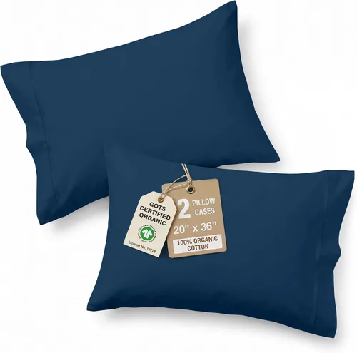 Miniatura 19 de Lane Linen - Juego de 2 fundas de almohada, 100% algodón orgánico puro, tamaño king, color amarillo claro/vainilla (20 x 36 pulgadas)