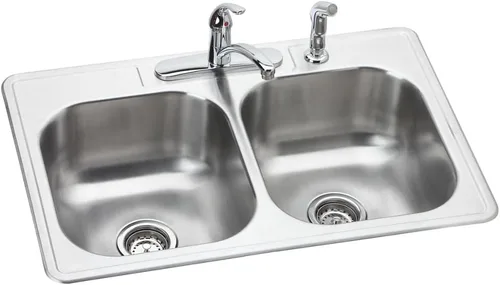 Miniatura 19 de Elkay DSE233194 Dayton Equal - Fregadero de acero inoxidable con doble tazón, 33 x 19