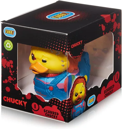 Miniatura 2 de TUBBZ Edición en caja Chucky con cicatrices Figura coleccionable de pato de goma de vinilo – Producto oficial de Chucky – TV, películas