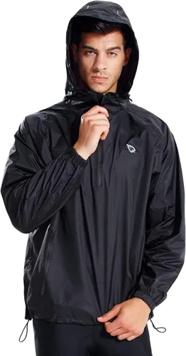 Miniatura 3 de BALEAF Chaqueta ligera para hombre para correr senderismo impermeable con capucha rompevientos con capucha y con capucha