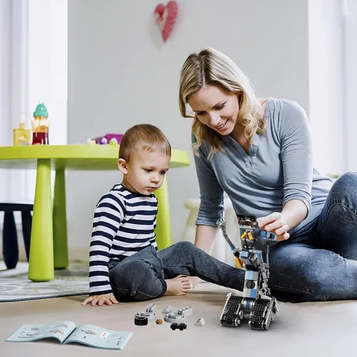 Miniatura 4 de Juego de construcción de robot Johnny 5 de 370 piezas, juguetes modelo de robot Johnny 5, compatible con Lego, juego de regalo educativo para niños