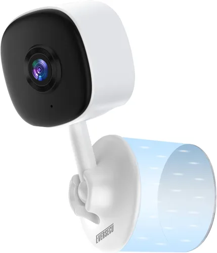 EVERSECU Cámara de seguridad magnética 2K para el hogar, visión nocturna, cámara compacta para mascotas con aplicación de teléfono, detección de