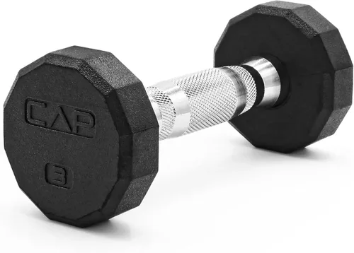 Miniatura 62 de CAP Barbell Peso de la mancuerna hexagonal recubierta, individual, 10-120 libras, múltiples opciones