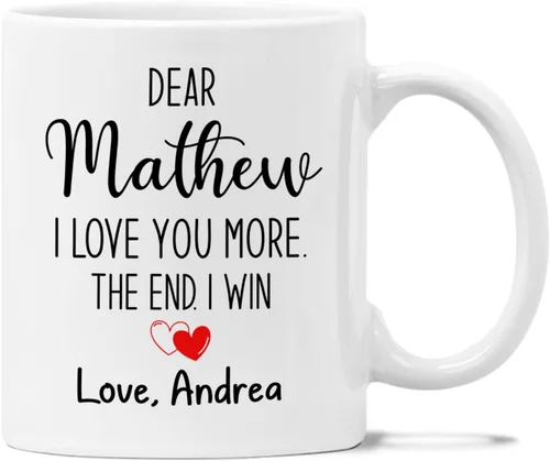 Miniatura 9 de Taza de regalo para novio/novia, regalos personalizados para agregar más amor al mundo, regalos de taza con nombre personalizado para recién