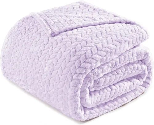 Miniatura 19 de Exclusivo Mezcla - Manta de forro polar tamaño individual para cama, 90x66 pulgadas, mantas suaves y acogedoras de franela jacquard, ligeras y Verde