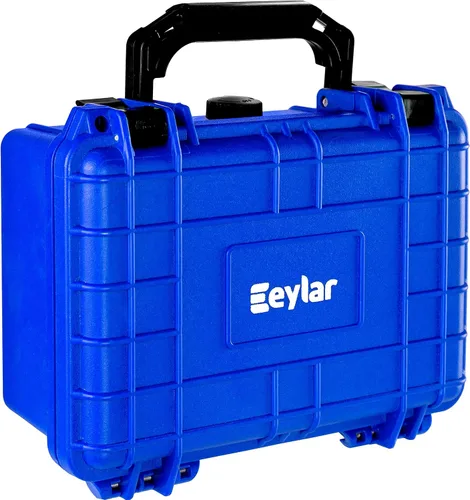 Eylar Funda protectora rígida a prueba de agua y golpes con espuma aprobada por la TSA 8.12 pulgadas 6.56 pulgadas 3.56 pulgadas (azul)