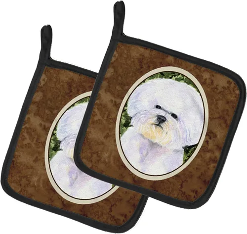 Miniatura 297 de Caroline's Treasures SS8617PTHD - Juego de soportes para ollas de cocina resistentes al calor, almohadillas calientes para horno para cocinar, Husky