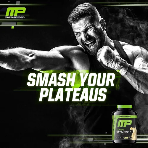 Miniatura 5 de MusclePharm Combat 100% proteína de suero en polvo, sabor a leche de plátano, recuperación rápida y ganancia muscular con aislado de proteína