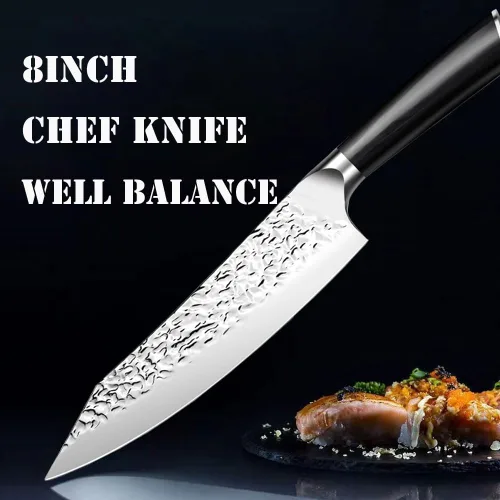 Miniatura 3 de Cuchillo de chef de 8 pulgadas, cuchillo de chef súper afilado, cuchillo de cocina para cocinero casero, cuchillo universal de acero inoxidable al