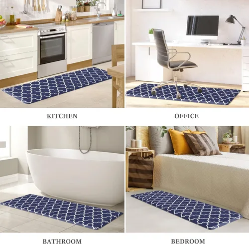 Miniatura 7 de WISELIFE Alfombras de pasillo de cocina antifatiga, 17.3 x 28 pulgadas, antideslizantes, impermeables, ergonómicas, cómodas para cocina, hogar