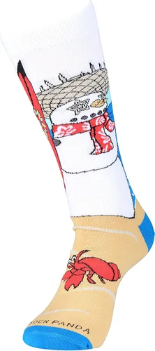Miniatura 3 de Calcetines surfistas de muñeco de nieve para hombre (adulto grande), Beige, blanco, rojo, azul, azul claro, gris, negro
